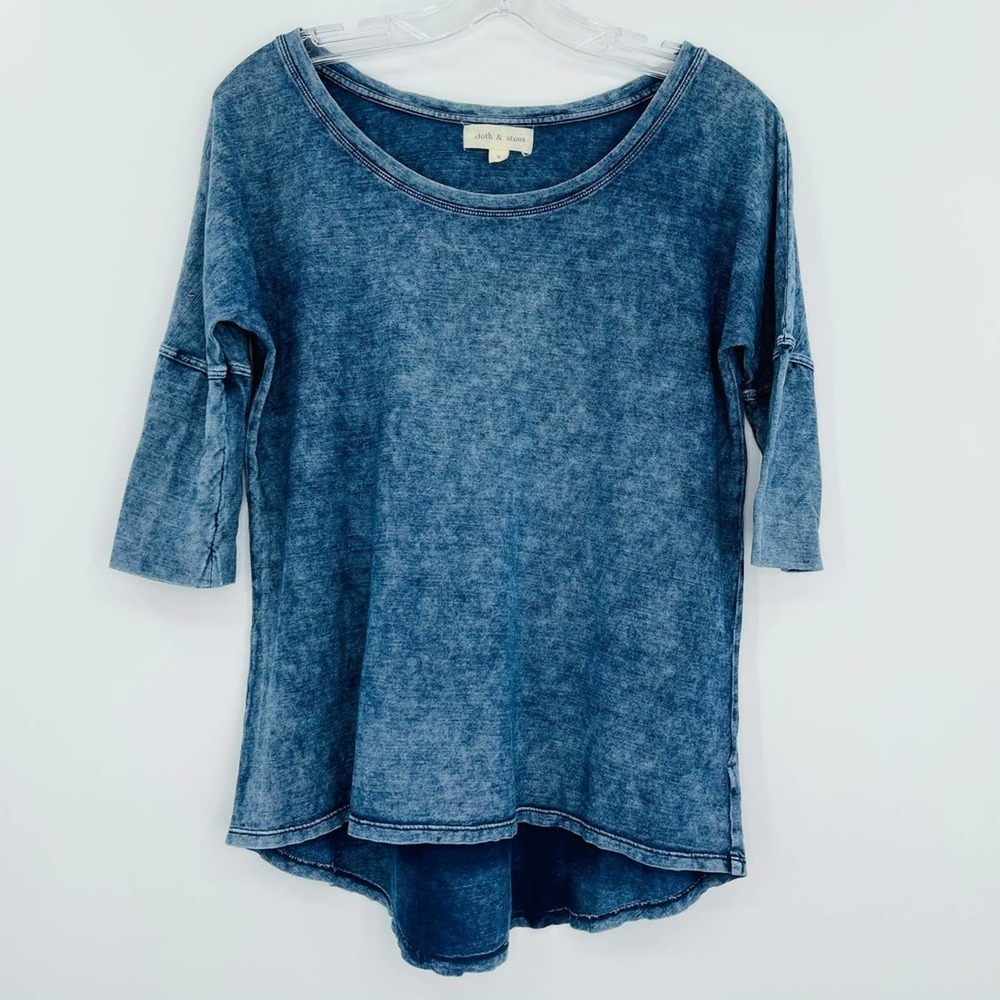 Cloth & Stone stonewashed boxy hi-lo t-shirt
